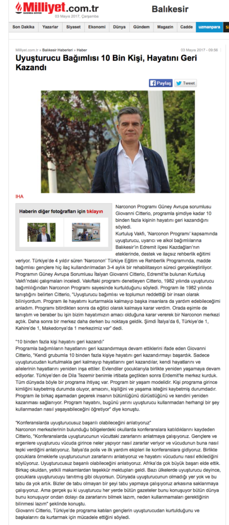 Milliyet servizio Giovanni Citterio