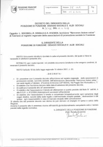 Narconon Astore, riconoscimento ufficiale Regione Marche