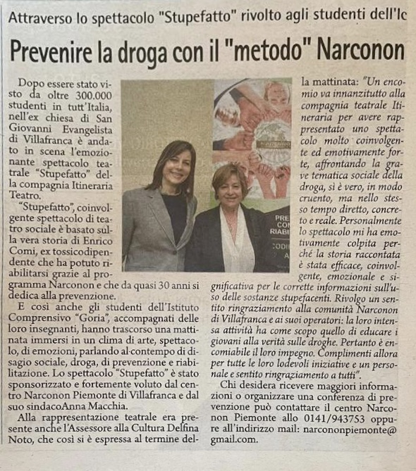 Narconon - La Gazzetta di Asti 